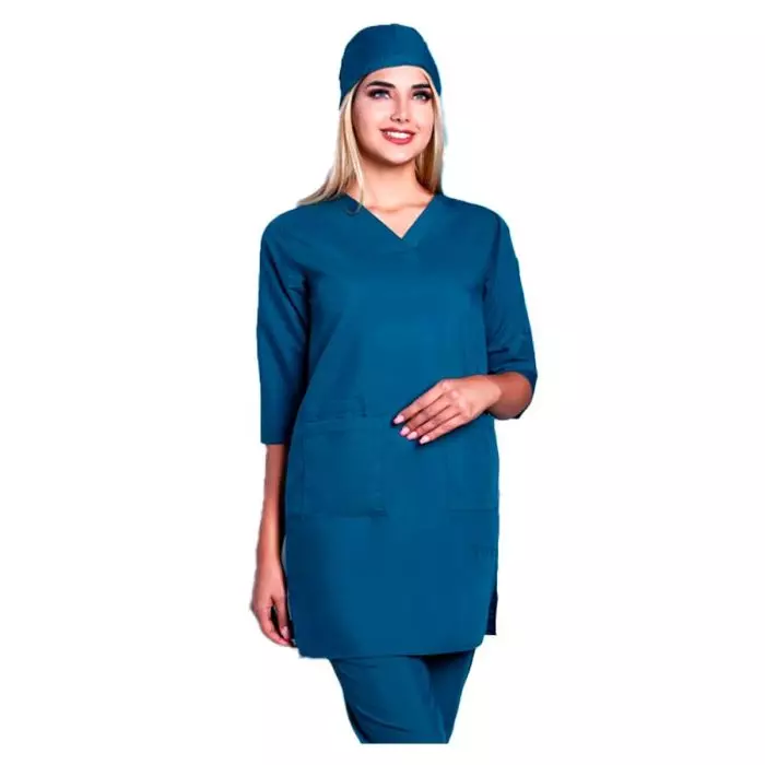 اسکراب پزشکی و جراحی زنانه یقه هفت طب پوش رنگ سبز کد 301